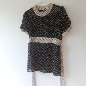 Charlotte Russe Blouse Open Back Tie Waist Sz M